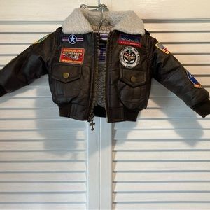A-2 Bomber Jacket baby 12M aviation pilot military coat kids Halloween costume